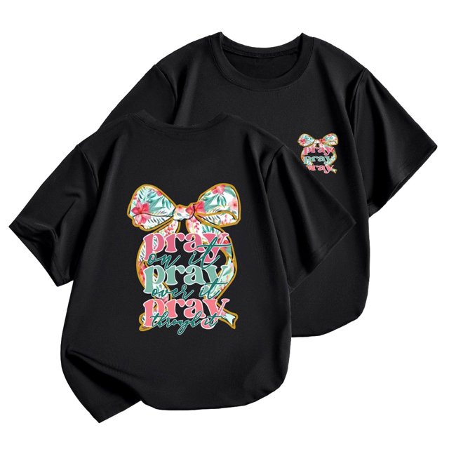 TZEWGL Tops For Child Short Sleeved T Shirt Print Crewneck Top For Newborns size 18-24M