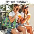 thumbnail image 5 of Large Capacity Tote Bag,Green Striped Sports Balls Pattern Handbag Fashion Luxury Tote Bag,15.7"x13"x 5.1" Inches,Laptop Compatible, 5 of 6