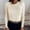 Khaki, variant on Babysbule Women's Fashion Sweater Fashion Women's Fashion And Winter Casual Button Round Neck Sleeve Solid Color Sweater Tops Blouse