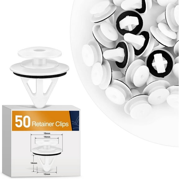 GOOACC 50Pcs Car Door Trim Panel Retainer Clips Bumper Fastener Rivet Clips for Mazda G18K-51-SJ3 G18K51SJ3 Mazda 2, 3, 5, 6, CX-7, CX-9, MPV, MX-5 Miata, Protege RX-8 with Seal Ring