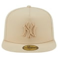 thumbnail image 2 of Men's New Era Light Beige New York Yankees Color Pack A-Frame 59FIFTY Fitted Hat, 2 of 5