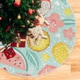 thumbnail image 5 of FMSHPON Summer Fruit Xmas Christmas Tree Skirt Stand Mat for Holiday Party Decoration Indoor Outdoor 48 inches, 5 of 6