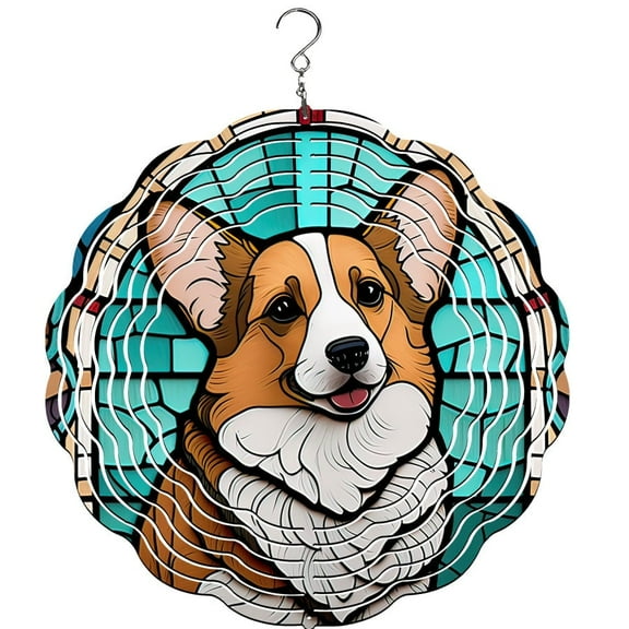 Corgi Wind Spinner, Garden Décor, Yard Décor, Porch Decor