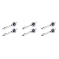 thumbnail image 3 of WORGEOUS 6 Pcs  Mens Tie Clip Fashion Necktie Bar Alloy Durable Silver Crystal Men's Tie Clip(T1005+T1008), 3 of 8