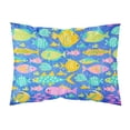 thumbnail image 1 of Carolines Treasures VHA3034PILLOWCASE Petit Poisson Coloré Tissu Taie d'Oreiller Standard, 1 of 2