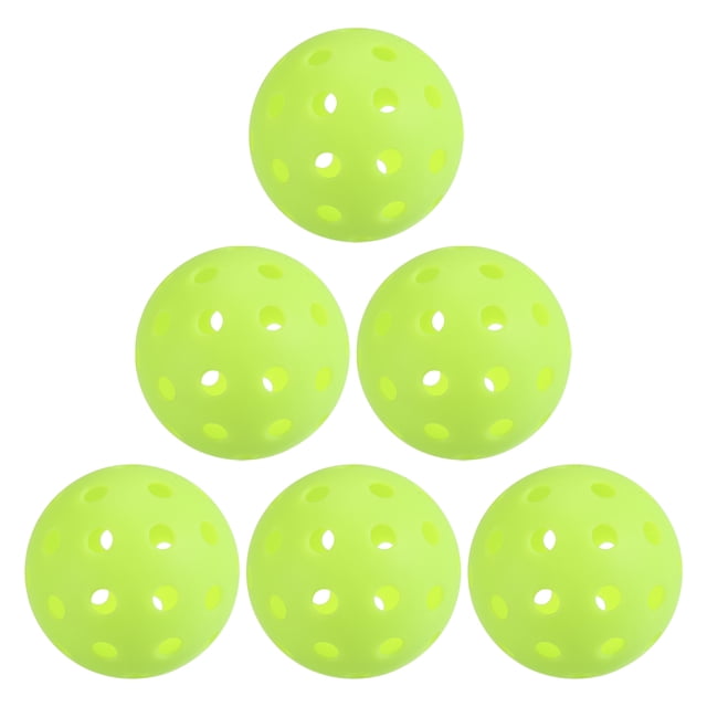 40 agujeros pelotas de pickleball al aire libre USA Pickleball para amateurs, paquete de 6 en verde neón