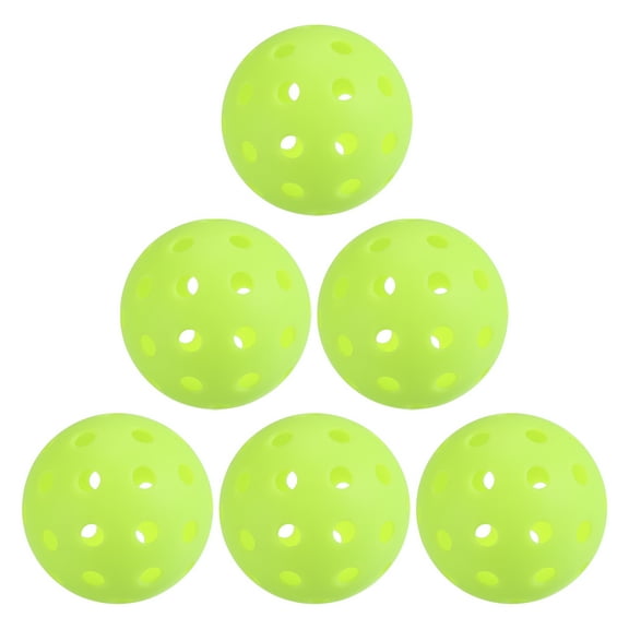40 Holes Outdoor Pickleball Balls USA Pickleball Pickleball Ball for Amateurs, Neon Green 6 Pack