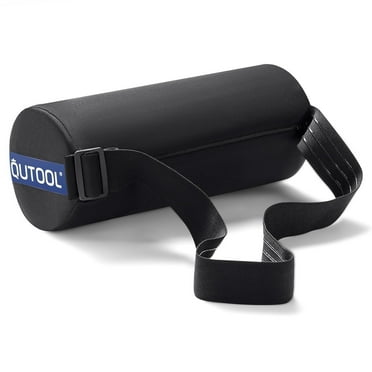 QUTOOL Lumbar Roll Pillow Lower Back Support, McKenzie Lumbar Support Pillow for Office Chair Car, Relieving Back Pain & Improving Posture, Chair Pillow with Washable Cover-Black