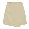 thumbnail image 7 of Only Moment Skorts Skirts for Women Polyurethane Fiber Solid with Built-In Shorts and Pockets for Golf Tennis Hiking Workout Casual Skort Skorts for Wowomen Knee Length Beige,M, 7 of 7