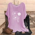 thumbnail image 2 of Blusas de Manga Corta para las Mujeres Mezcla de Lino de Ajuste Suelto Top de Bordado, Blusas para las Mujeres Casual, 2 of 3