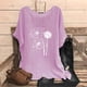 thumbnail image 2 of Blusas de Manga Corta para las Mujeres Mezcla de Lino de Ajuste Suelto Top de Bordado, Blusas para las Mujeres Casual, 2 of 3