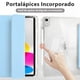 thumbnail image 3 of Funda para iPad 10ª Gen 10.9” con Porta Lápiz (Parte Trasera Rígida Transparente, Azul Celeste, con Stickers), 3 of 7