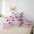 thumbnail image 5 of Manfei Romantic Butterfly Bedding Comforter Set 7-Piece, Retro Flower Floral King Bedding Sets, Teen Kid Child Adult Reversible Bed Sheets, Luxury Bedroom Decor, 5 of 7