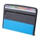 thumbnail image 1 of Carpeta de archivos expandible azul con doble cremallera, 13 capas, tamaño A4, para guardar documentos de prueba y datos, carpeta acordeón., 1 of 12