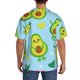 thumbnail image 3 of Balery Cartoon Avocado Camisa Casual de Manga Corta con Botones para Hombre, Texturizada, Estilo Cubano, para Playa, Verano-XX-Large, 3 of 5