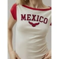 thumbnail image 5 of Aojekbee Women's Summer Boat Neck Tops Basic Cap Sleeve Expandable Shoulder Slim Fit Baby Tees Casual Blouses, 5 of 10
