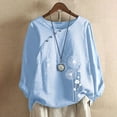 thumbnail image 1 of DPTALR Women Casual Button Floral Print Short Sleeve T-Short Blouse Tops, 1 of 4