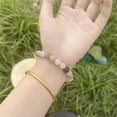 thumbnail image 3 of Round Beaded Bracelet Gemstone Jewelry - Beaded Bracelets for Women Stretch Healing Bracelet - Natural Stone Gemstone Jewelry Gifts for Daily Wear 0.3in Width, 3 of 4