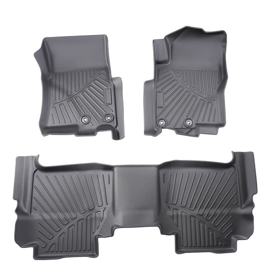 Maxpeedingrods 3 pcs Floor Mats Liners Set For Nissan Frontier Crew Cab 2022-2024 TPE Rubber