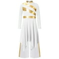 thumbnail image 3 of iiniim Girls Liturgical Praise Dance Dress Worship Asymmetric Tunic with Palazzo Pants Outfit White 10, 3 of 6