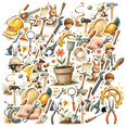 thumbnail image 1 of Hand-Drawn Stationery Stickers Construction Kids Stickers Toy Building Site Stickers for Laptops Notebooks Suitcases, 1 of 5