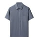 thumbnail image 2 of pstuiky camisetas de hombre, Camisa informal de manga corta, lisa, cómoda y con cuello vuelto para hombre camisas casuales para hombre xxxl, 2 of 3