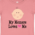 thumbnail image 4 of Inktastic Me Memere Loves Me Grandchild Girls Baby T-Shirt, 4 of 5