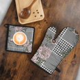 thumbnail image 5 of Pioneer Flower Kitchen Oven Mitt and Pot Holder Sets 2 Pcs for Baking, Cooking and Grilling, Heat Resistant Up To 392 °F, 5 of 7
