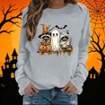 thumbnail image 2 of Enjoytime Halloween Sweatshirt for Women Ghost Pumpkin Print Long Sleeve Pullover Tops Cute Casual Crewneck Sweatshirts, 2 of 5