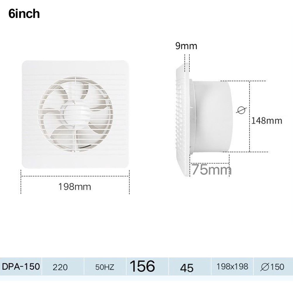 Leke Toilet Extractor Fan Powerful Air Vent Wall Mounted Fans For Bathroom Kitchen