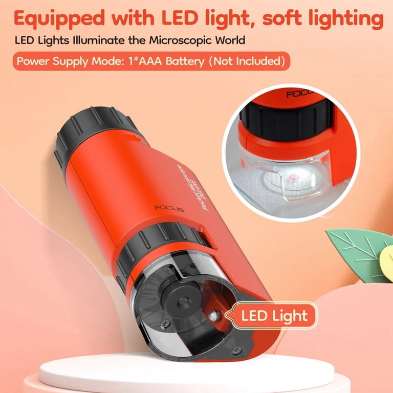 Handheld Mini Microscope with LED Light, 2 Pack photo 5