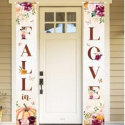 Fall in Love Party Decorations - Autumn Floral Pumpkin Banners, Indoor Outdoor Fall Shower Decor