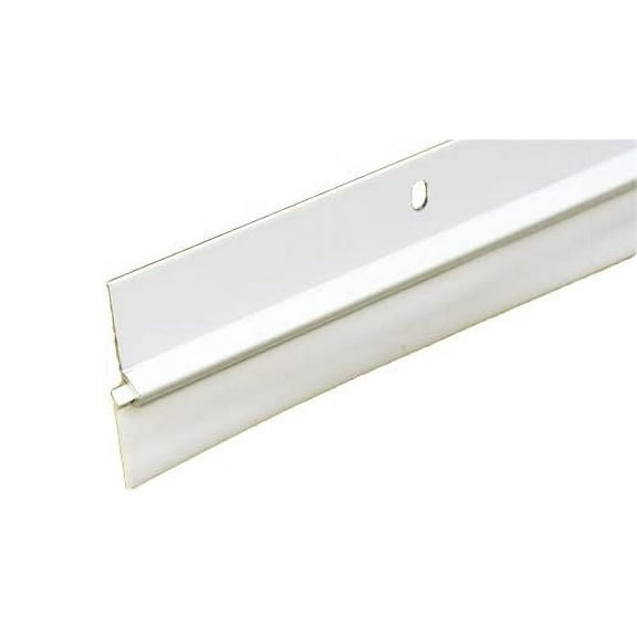 Randall Manufacturing Co., Inc 36In Silver Door Sweep for Gaps up to 1 1/8In USA Made (3 FT V-60) (White) ,36InL x 1 5/8InH for gaps up to 1 1/8In