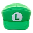 thumbnail image 2 of Super Mario Bros Embroidered Luigi L Patch Adult Green Beret Cap, 2 of 7