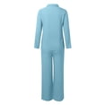 thumbnail image 4 of Womens Pajama Sets Summer Long Sleeve Solid Color Tops With Pants Two Piece Women Pajamas & Loungewear Homewear, 4 of 4