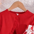 thumbnail image 5 of Girls Fall Floral Sleeveless Dress With Solid Color Cardigan Outfits Toddler Two Piece Clothes, 5 of 9