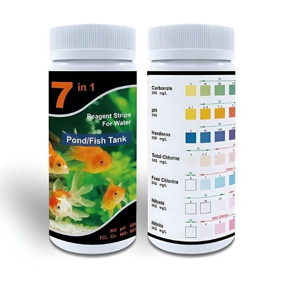 ACDANC 7 in 1 Aquarium Test Kit Pond Fish Tank Test Fresh Water Salt Water Test Strips