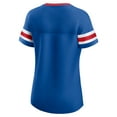 thumbnail image 3 of Women's Fanatics Royal New York Giants Bling Athena Jersey Style Lace-up T-Shirt, 3 of 3