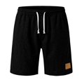 thumbnail image 6 of YNGKMEA Men's Casual Linen Shorts Elastic Waist Drawstring Shorts Soft Lightweight Breathable Summer Loose Pocket Athletic Shorts, 6 of 7