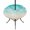 Brown Teal, variant on Round Outdoor Tablecloth with Umbrella Hole and Zipper, Blue Beige Ombre Coastal Tablecloth with Elastic Waterproof, Nautical Beach Starfish Coral Summer Patio Table Covers for 45" - 54" Pool Tables