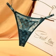 thumbnail image 3 of Panties for Women,Elegant Floral Lace Thong Underwear For Women Comfortable Seamless Design Soft Breathable Fabric All Day Wear,Womens Underwear,Green,One Size, 3 of 3