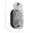 thumbnail image 6 of Nuvo Lighting Glacier 1 Light Vanity Medium Base 60 Watt Matte Black Finish Ice Glass, 6 of 6