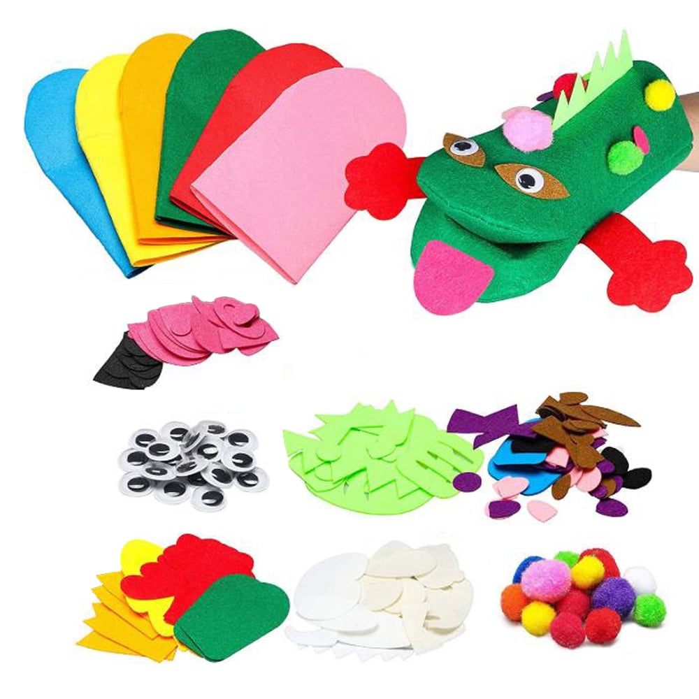 DIY Felt Hand Puppet Making Materials Kit Lovely Animals Theater Craft