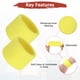 thumbnail image 5 of Uxcell 24PCS Bandas de sudor deportivas, muñequeras de algodón absorbentes para entrenamiento/baloncesto/correr [Amarillo, 5cm de ancho], 5 of 7