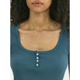 thumbnail image 4 of No Boundaries Cotton Henley Tee, Women's, 4 of 5