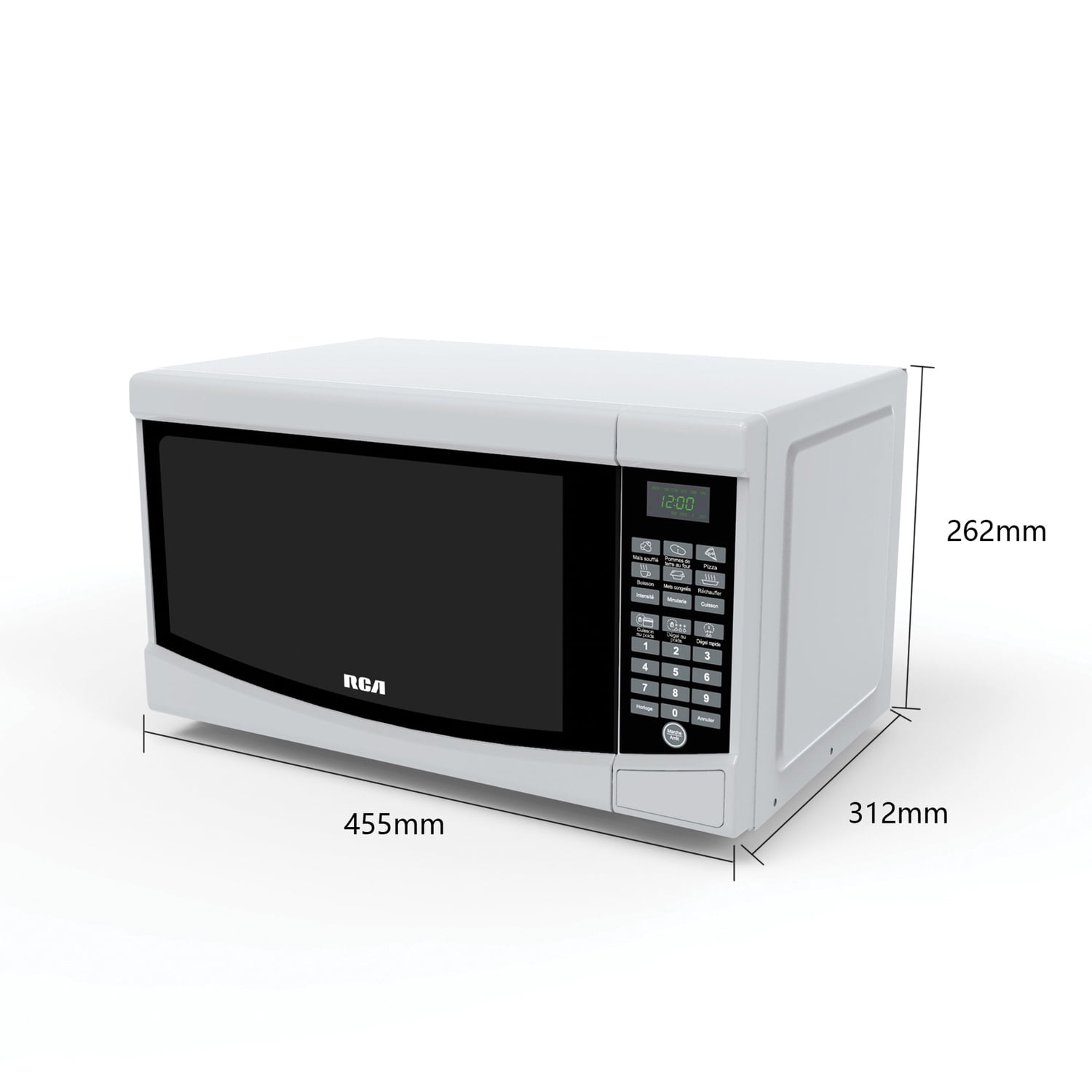 0.7-Cu. Ft. Countertop Microwave Oven with Glass Turntable, 700 Watts (White), RMW733-WHITEPT