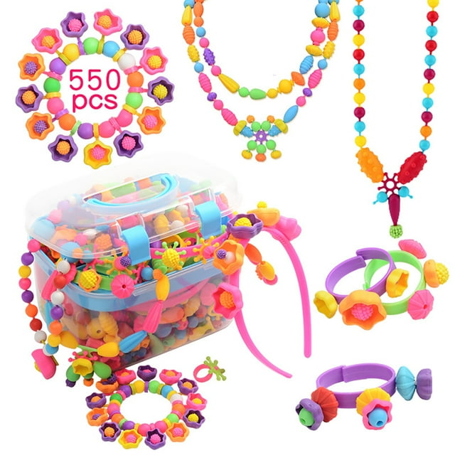 DIY Bead Set Creative Training Developmental DIY Craft Bead Loose Bead for Girl
