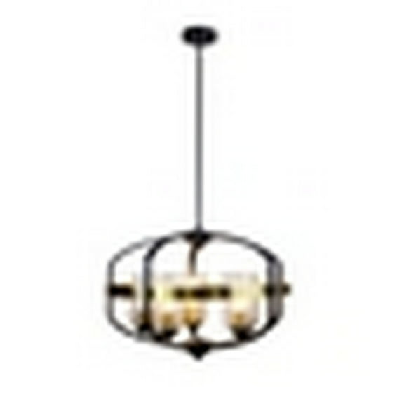 CHLOE Lighting Contemporary Style Black Bronze 5 Light Large Pendant 24" Wide