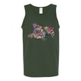 thumbnail image 3 of Tired Sleeping Cat | I Wish I Was My Cat Funny Colorful Kitty | Dean Russo Art Animal Lover Mens Tank Top, Forest Green, 3X-Large, 3 of 6