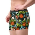 thumbnail image 2 of Sikiie Balls Print Men's Boxer Briefs, Elastic Waistband Boxer Briefs Leggings-Medium, 2 of 5
